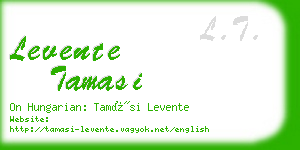 levente tamasi business card